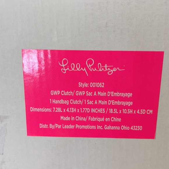 Lilly Pulitzer "A Cherry on Top" clutch with metal strap. - NWT - Picture 10 of 11